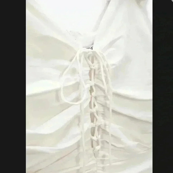 BNWOT Zara women’s DRAPED LINEN BLEND DRESS size  S,M - Picture 8 of 9